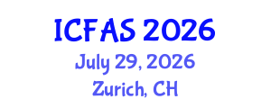 International Conference on Fisheries and Aquatic Sciences (ICFAS) July 29, 2026 - Zurich, Switzerland International Conference on Fisheries and Aquatic Sciences (ICFAS) July 29, 2026 - Zurich, Switzerland