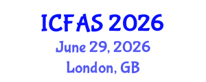 International Conference on Fisheries and Aquatic Sciences (ICFAS) June 29, 2026 - London, United Kingdom International Conference on Fisheries and Aquatic Sciences (ICFAS) June 29, 2026 - London, United Kingdom