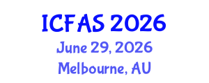International Conference on Fisheries and Aquatic Sciences (ICFAS) June 29, 2026 - Melbourne, Australia International Conference on Fisheries and Aquatic Sciences (ICFAS) June 29, 2026 - Melbourne, Australia