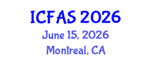 International Conference on Fisheries and Aquatic Sciences (ICFAS) June 15, 2026 - Montreal, Canada International Conference on Fisheries and Aquatic Sciences (ICFAS) June 15, 2026 - Montreal, Canada