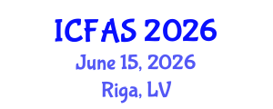 International Conference on Fisheries and Aquatic Sciences (ICFAS) June 15, 2026 - Riga, Latvia International Conference on Fisheries and Aquatic Sciences (ICFAS) June 15, 2026 - Riga, Latvia