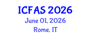 International Conference on Fisheries and Aquatic Sciences (ICFAS) June 01, 2026 - Rome, Italy International Conference on Fisheries and Aquatic Sciences (ICFAS) June 01, 2026 - Rome, Italy