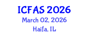 International Conference on Fisheries and Aquatic Sciences (ICFAS) March 02, 2026 - Haifa, Israel International Conference on Fisheries and Aquatic Sciences (ICFAS) March 02, 2026 - Haifa, Israel