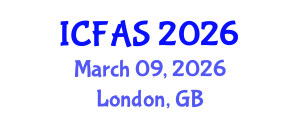 International Conference on Fisheries and Aquatic Sciences (ICFAS) March 09, 2026 - London, United Kingdom International Conference on Fisheries and Aquatic Sciences (ICFAS) March 09, 2026 - London, United Kingdom