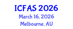 International Conference on Fisheries and Aquatic Sciences (ICFAS) March 16, 2026 - Melbourne, Australia International Conference on Fisheries and Aquatic Sciences (ICFAS) March 16, 2026 - Melbourne, Australia