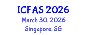International Conference on Fisheries and Aquatic Sciences (ICFAS) March 30, 2026 - Singapore, Singapore International Conference on Fisheries and Aquatic Sciences (ICFAS) March 30, 2026 - Singapore, Singapore