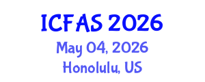 International Conference on Fisheries and Aquatic Sciences (ICFAS) May 04, 2026 - Honolulu, United States International Conference on Fisheries and Aquatic Sciences (ICFAS) May 04, 2026 - Honolulu, United States