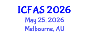 International Conference on Fisheries and Aquatic Sciences (ICFAS) May 25, 2026 - Melbourne, Australia International Conference on Fisheries and Aquatic Sciences (ICFAS) May 25, 2026 - Melbourne, Australia