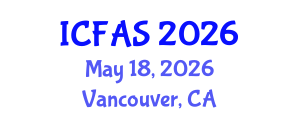International Conference on Fisheries and Aquatic Sciences (ICFAS) May 18, 2026 - Vancouver, Canada International Conference on Fisheries and Aquatic Sciences (ICFAS) May 18, 2026 - Vancouver, Canada