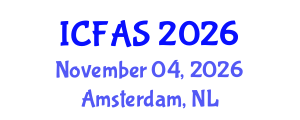 International Conference on Fisheries and Aquatic Sciences (ICFAS) November 04, 2026 - Amsterdam, Netherlands International Conference on Fisheries and Aquatic Sciences (ICFAS) November 04, 2026 - Amsterdam, Netherlands