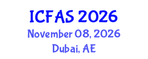 International Conference on Fisheries and Aquatic Sciences (ICFAS) November 08, 2026 - Dubai, United Arab Emirates International Conference on Fisheries and Aquatic Sciences (ICFAS) November 08, 2026 - Dubai, United Arab Emirates