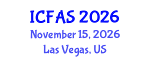 International Conference on Fisheries and Aquatic Sciences (ICFAS) November 15, 2026 - Las Vegas, United States International Conference on Fisheries and Aquatic Sciences (ICFAS) November 15, 2026 - Las Vegas, United States