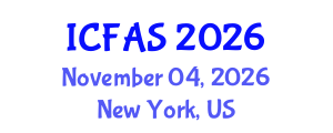 International Conference on Fisheries and Aquatic Sciences (ICFAS) November 04, 2026 - New York, United States International Conference on Fisheries and Aquatic Sciences (ICFAS) November 04, 2026 - New York, United States