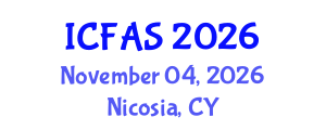International Conference on Fisheries and Aquatic Sciences (ICFAS) November 04, 2026 - Nicosia, Cyprus International Conference on Fisheries and Aquatic Sciences (ICFAS) November 04, 2026 - Nicosia, Cyprus
