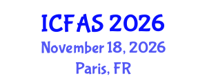 International Conference on Fisheries and Aquatic Sciences (ICFAS) November 18, 2026 - Paris, France International Conference on Fisheries and Aquatic Sciences (ICFAS) November 18, 2026 - Paris, France