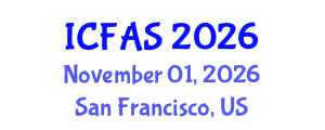 International Conference on Fisheries and Aquatic Sciences (ICFAS) November 01, 2026 - San Francisco, United States International Conference on Fisheries and Aquatic Sciences (ICFAS) November 01, 2026 - San Francisco, United States
