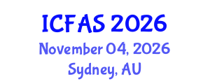 International Conference on Fisheries and Aquatic Sciences (ICFAS) November 04, 2026 - Sydney, Australia International Conference on Fisheries and Aquatic Sciences (ICFAS) November 04, 2026 - Sydney, Australia
