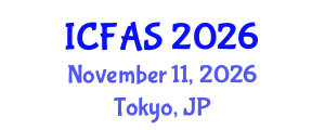 International Conference on Fisheries and Aquatic Sciences (ICFAS) November 11, 2026 - Tokyo, Japan International Conference on Fisheries and Aquatic Sciences (ICFAS) November 11, 2026 - Tokyo, Japan