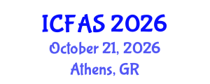 International Conference on Fisheries and Aquatic Sciences (ICFAS) October 21, 2026 - Athens, Greece International Conference on Fisheries and Aquatic Sciences (ICFAS) October 21, 2026 - Athens, Greece