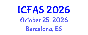International Conference on Fisheries and Aquatic Sciences (ICFAS) October 25, 2026 - Barcelona, Spain International Conference on Fisheries and Aquatic Sciences (ICFAS) October 25, 2026 - Barcelona, Spain