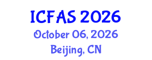 International Conference on Fisheries and Aquatic Sciences (ICFAS) October 06, 2026 - Beijing, China