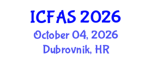 International Conference on Fisheries and Aquatic Sciences (ICFAS) October 04, 2026 - Dubrovnik, Croatia International Conference on Fisheries and Aquatic Sciences (ICFAS) October 04, 2026 - Dubrovnik, Croatia