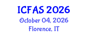 International Conference on Fisheries and Aquatic Sciences (ICFAS) October 04, 2026 - Florence, Italy International Conference on Fisheries and Aquatic Sciences (ICFAS) October 04, 2026 - Florence, Italy