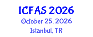 International Conference on Fisheries and Aquatic Sciences (ICFAS) October 25, 2026 - Istanbul, Turkey International Conference on Fisheries and Aquatic Sciences (ICFAS) October 25, 2026 - Istanbul, Turkey