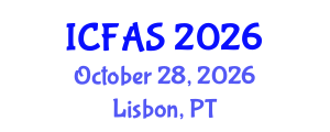 International Conference on Fisheries and Aquatic Sciences (ICFAS) October 28, 2026 - Lisbon, Portugal International Conference on Fisheries and Aquatic Sciences (ICFAS) October 28, 2026 - Lisbon, Portugal