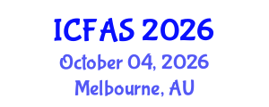 International Conference on Fisheries and Aquatic Sciences (ICFAS) October 04, 2026 - Melbourne, Australia International Conference on Fisheries and Aquatic Sciences (ICFAS) October 04, 2026 - Melbourne, Australia