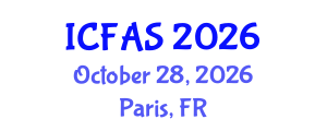 International Conference on Fisheries and Aquatic Sciences (ICFAS) October 28, 2026 - Paris, France International Conference on Fisheries and Aquatic Sciences (ICFAS) October 28, 2026 - Paris, France