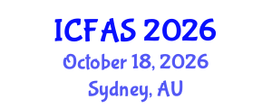 International Conference on Fisheries and Aquatic Sciences (ICFAS) October 18, 2026 - Sydney, Australia International Conference on Fisheries and Aquatic Sciences (ICFAS) October 18, 2026 - Sydney, Australia