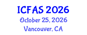 International Conference on Fisheries and Aquatic Sciences (ICFAS) October 25, 2026 - Vancouver, Canada International Conference on Fisheries and Aquatic Sciences (ICFAS) October 25, 2026 - Vancouver, Canada
