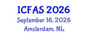 International Conference on Fisheries and Aquatic Sciences (ICFAS) September 16, 2026 - Amsterdam, Netherlands International Conference on Fisheries and Aquatic Sciences (ICFAS) September 16, 2026 - Amsterdam, Netherlands