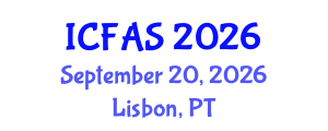 International Conference on Fisheries and Aquatic Sciences (ICFAS) September 20, 2026 - Lisbon, Portugal International Conference on Fisheries and Aquatic Sciences (ICFAS) September 20, 2026 - Lisbon, Portugal