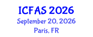 International Conference on Fisheries and Aquatic Sciences (ICFAS) September 20, 2026 - Paris, France International Conference on Fisheries and Aquatic Sciences (ICFAS) September 20, 2026 - Paris, France