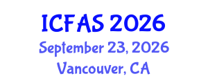 International Conference on Fisheries and Aquatic Sciences (ICFAS) September 23, 2026 - Vancouver, Canada International Conference on Fisheries and Aquatic Sciences (ICFAS) September 23, 2026 - Vancouver, Canada