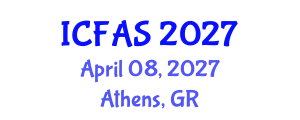 International Conference on Fisheries and Aquatic Sciences (ICFAS) April 08, 2027 - Athens, Greece International Conference on Fisheries and Aquatic Sciences (ICFAS) April 08, 2027 - Athens, Greece
