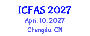 International Conference on Fisheries and Aquatic Sciences (ICFAS) April 10, 2027 - Chengdu, China International Conference on Fisheries and Aquatic Sciences (ICFAS) April 10, 2027 - Chengdu, China