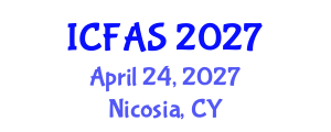 International Conference on Fisheries and Aquatic Sciences (ICFAS) April 24, 2027 - Nicosia, Cyprus International Conference on Fisheries and Aquatic Sciences (ICFAS) April 24, 2027 - Nicosia, Cyprus