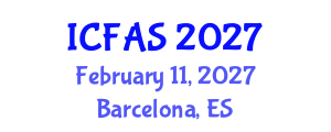 International Conference on Fisheries and Aquatic Sciences (ICFAS) February 11, 2027 - Barcelona, Spain International Conference on Fisheries and Aquatic Sciences (ICFAS) February 11, 2027 - Barcelona, Spain