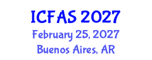 International Conference on Fisheries and Aquatic Sciences (ICFAS) February 25, 2027 - Buenos Aires, Argentina International Conference on Fisheries and Aquatic Sciences (ICFAS) February 25, 2027 - Buenos Aires, Argentina