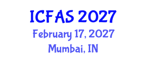 International Conference on Fisheries and Aquatic Sciences (ICFAS) February 17, 2027 - Mumbai, India International Conference on Fisheries and Aquatic Sciences (ICFAS) February 17, 2027 - Mumbai, India