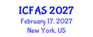 International Conference on Fisheries and Aquatic Sciences (ICFAS) February 17, 2027 - New York, United States International Conference on Fisheries and Aquatic Sciences (ICFAS) February 17, 2027 - New York, United States