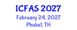 International Conference on Fisheries and Aquatic Sciences (ICFAS) February 24, 2027 - Phuket, Thailand International Conference on Fisheries and Aquatic Sciences (ICFAS) February 24, 2027 - Phuket, Thailand