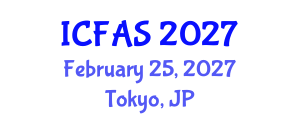 International Conference on Fisheries and Aquatic Sciences (ICFAS) February 25, 2027 - Tokyo, Japan International Conference on Fisheries and Aquatic Sciences (ICFAS) February 25, 2027 - Tokyo, Japan