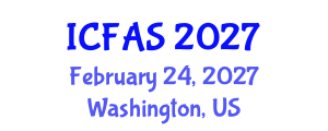 International Conference on Fisheries and Aquatic Sciences (ICFAS) February 24, 2027 - Washington, United States International Conference on Fisheries and Aquatic Sciences (ICFAS) February 24, 2027 - Washington, United States