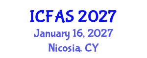International Conference on Fisheries and Aquatic Sciences (ICFAS) January 16, 2027 - Nicosia, Cyprus International Conference on Fisheries and Aquatic Sciences (ICFAS) January 16, 2027 - Nicosia, Cyprus