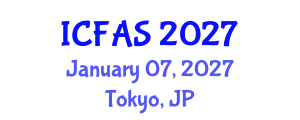 International Conference on Fisheries and Aquatic Sciences (ICFAS) January 07, 2027 - Tokyo, Japan International Conference on Fisheries and Aquatic Sciences (ICFAS) January 07, 2027 - Tokyo, Japan