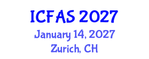 International Conference on Fisheries and Aquatic Sciences (ICFAS) January 14, 2027 - Zurich, Switzerland International Conference on Fisheries and Aquatic Sciences (ICFAS) January 14, 2027 - Zurich, Switzerland